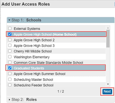 Add User Access Roles